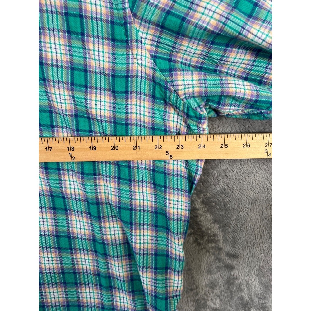 Polo Ralph Lauren Shirt Womens XL Green Flannel Lined Double Faced Cotton - Picture 3 of 9
